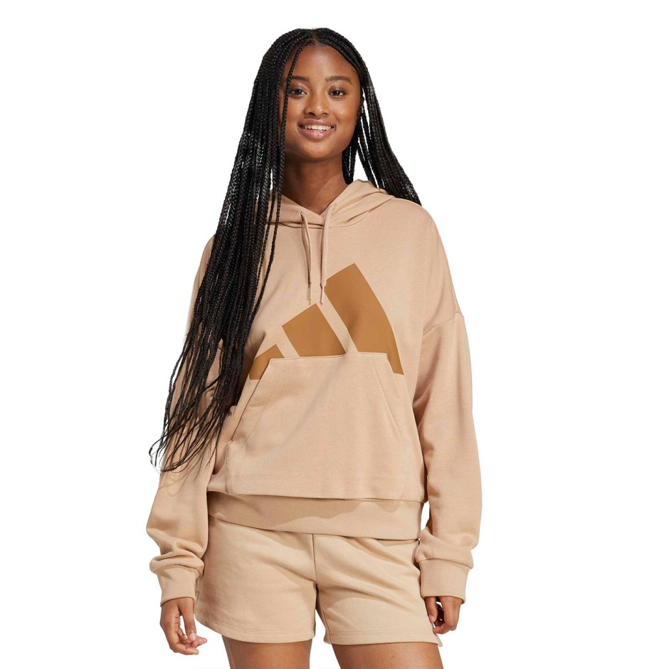 Γυναικείο Φούτερ Μπεζ - adidas Sportswear Essentials Big Logo French Terry