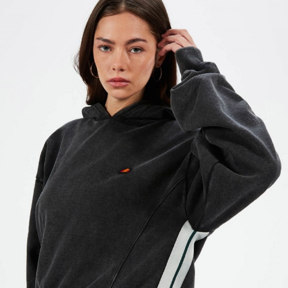 Ellesse Ikenna Μαύρο - Γυναικεία Μπλούζα Φούτερ Με Κουκούλα