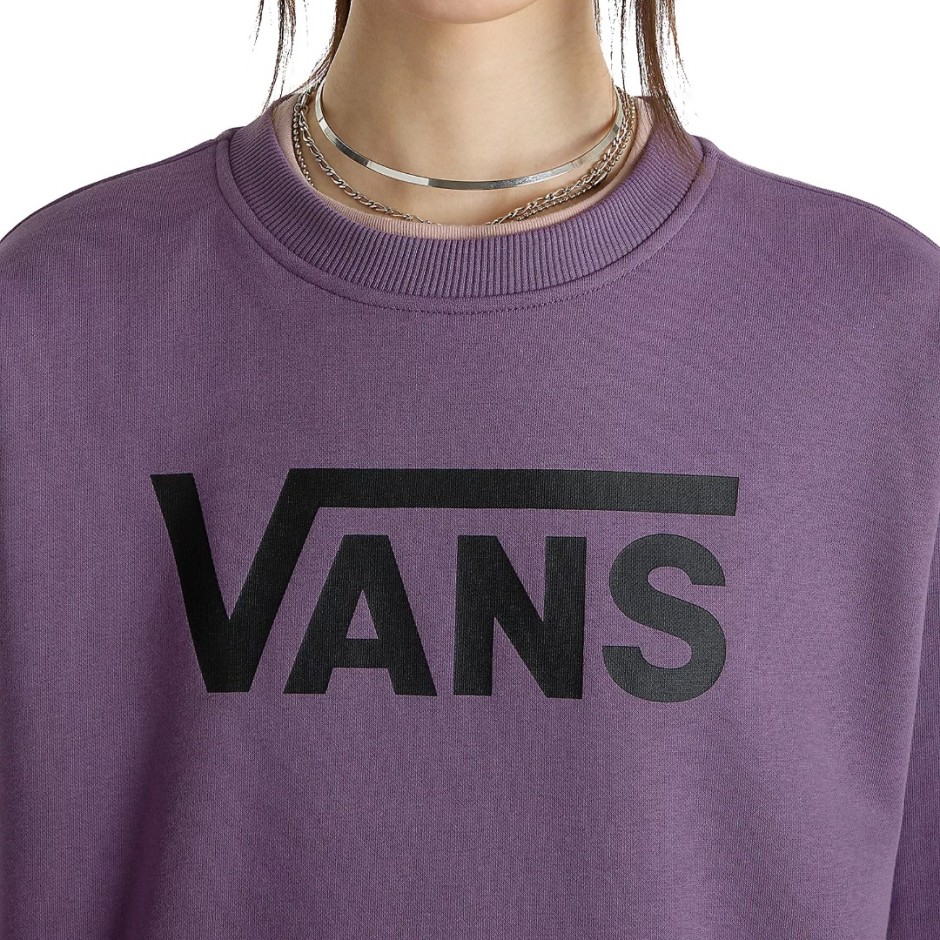 Γυναικείο Φούτερ Μωβ - Vans Classic V Boyfriend Fit