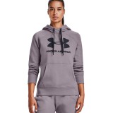 UNDER ARMOUR RIVAL FLEECE LOGO HOODIE 1356318-585 Μωβ