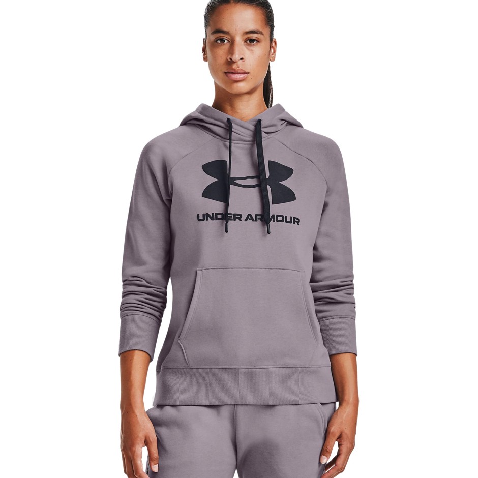 UNDER ARMOUR RIVAL FLEECE LOGO HOODIE 1356318-585 Μωβ