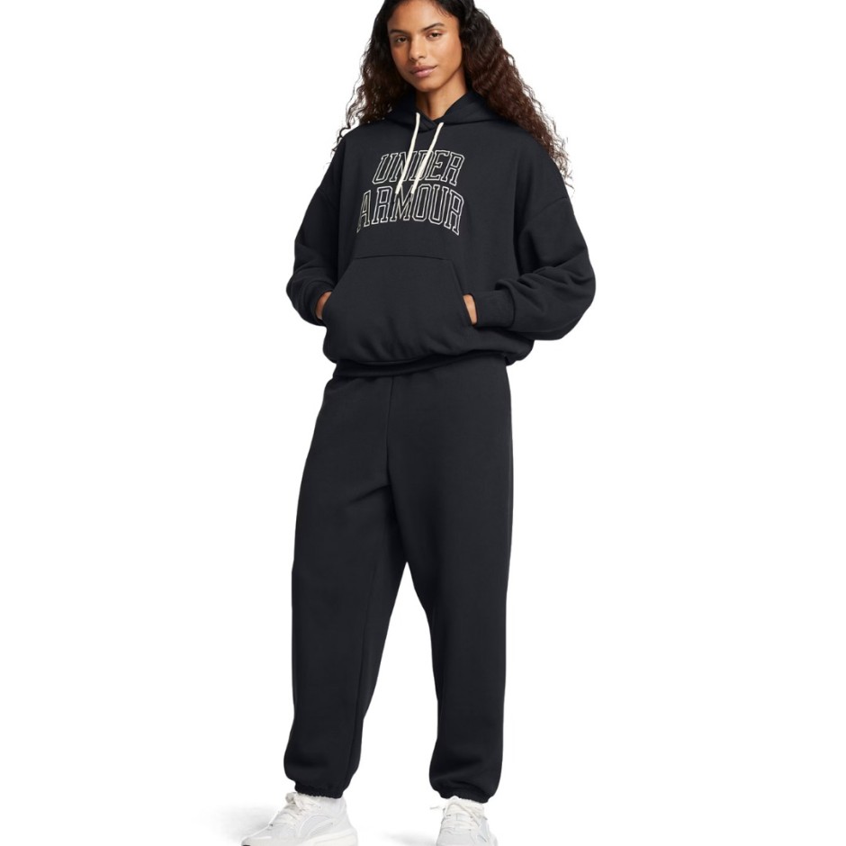 Γυναικείο Φούτερ Μαύρο - Under Armour Icon Heavyweight Terry Oversized 