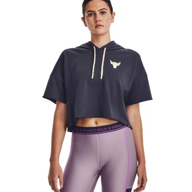 Γυναικεία Μπλούζα UNDER ARMOUR PROJECT ROCK SS RVL TERRY HDY Ανθρακί