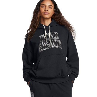 Γυναικείο Φούτερ Μαύρο - Under Armour Icon Heavyweight Terry Oversized 
