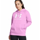 Γυναικείο Φούτερ Με Κουκούλα Ροζ - Under Armour Rival Fleece Big Logo Εικόνα 