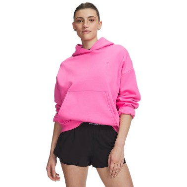 Women's Hoodie Pink - Under Armour Icon Fleece