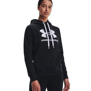 UNDER ARMOUR RIVAL FLEECE LOGO HOODIE 1356318-001 Μαύρο