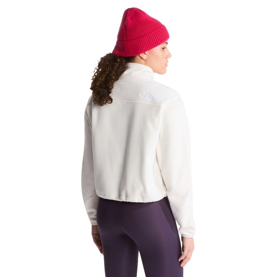 Γυναικεία Μακρυμάνικη Μπλούζα Λευκή - The North Face Glacier Novelty Logo 1/4 Zip Fleece