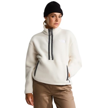Γυναικεία Μακρυμάνικη Μπλούζα Λευκή - The North Face TNF Fleeski 1/4 Zip
