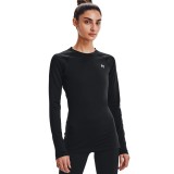 Γυναικεία Ισοθερμική Μπλούζα Μαύρη - Under Armour ColdGear Authentics Εικόνα 