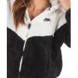 NIKE SPORTSWEAR WINDRUNNER WOMEN'S SHERPA JACKET BV5468-133 White-Black Image 1