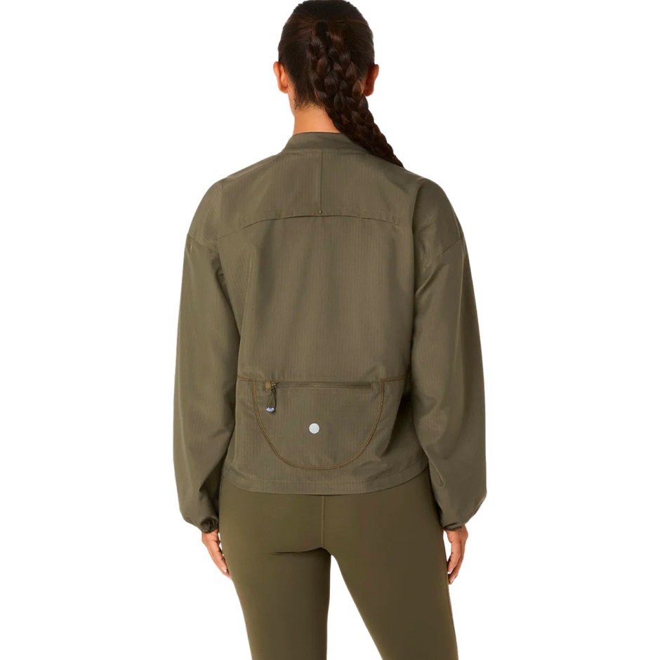 Women's Running Jacket Olive - ASICS NAGINO RUN ADJUSTABLE