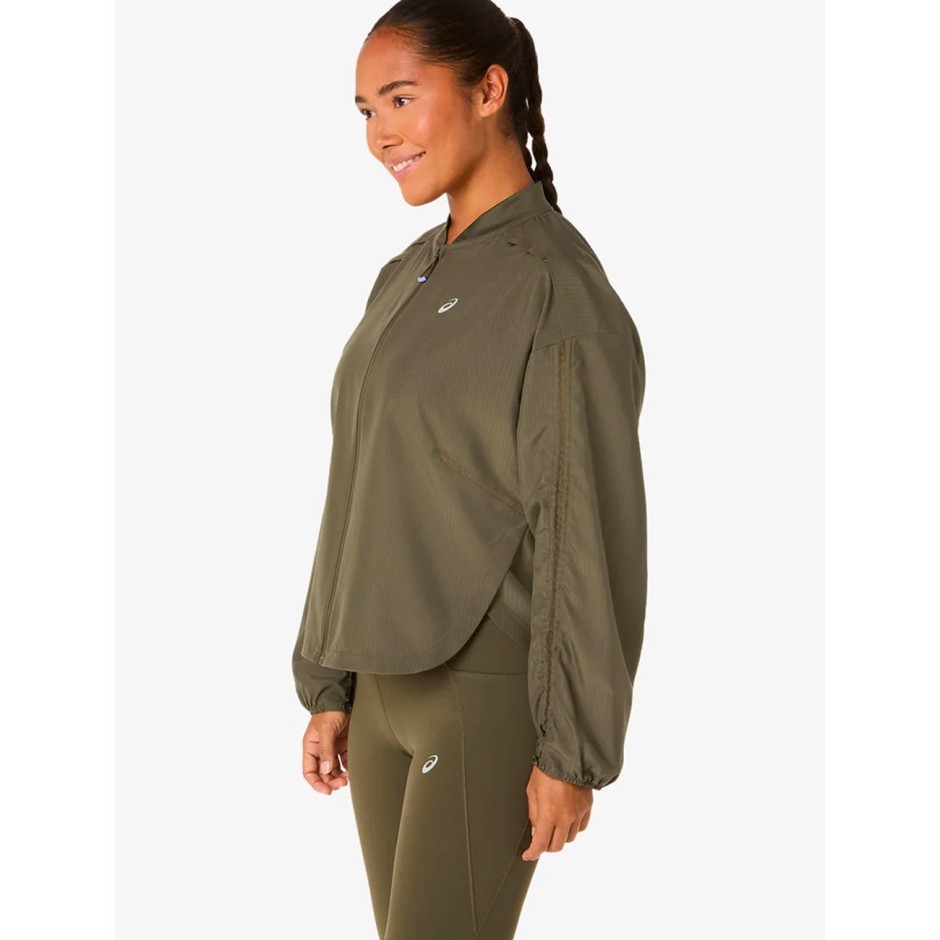 Women's Running Jacket Olive - ASICS NAGINO RUN ADJUSTABLE