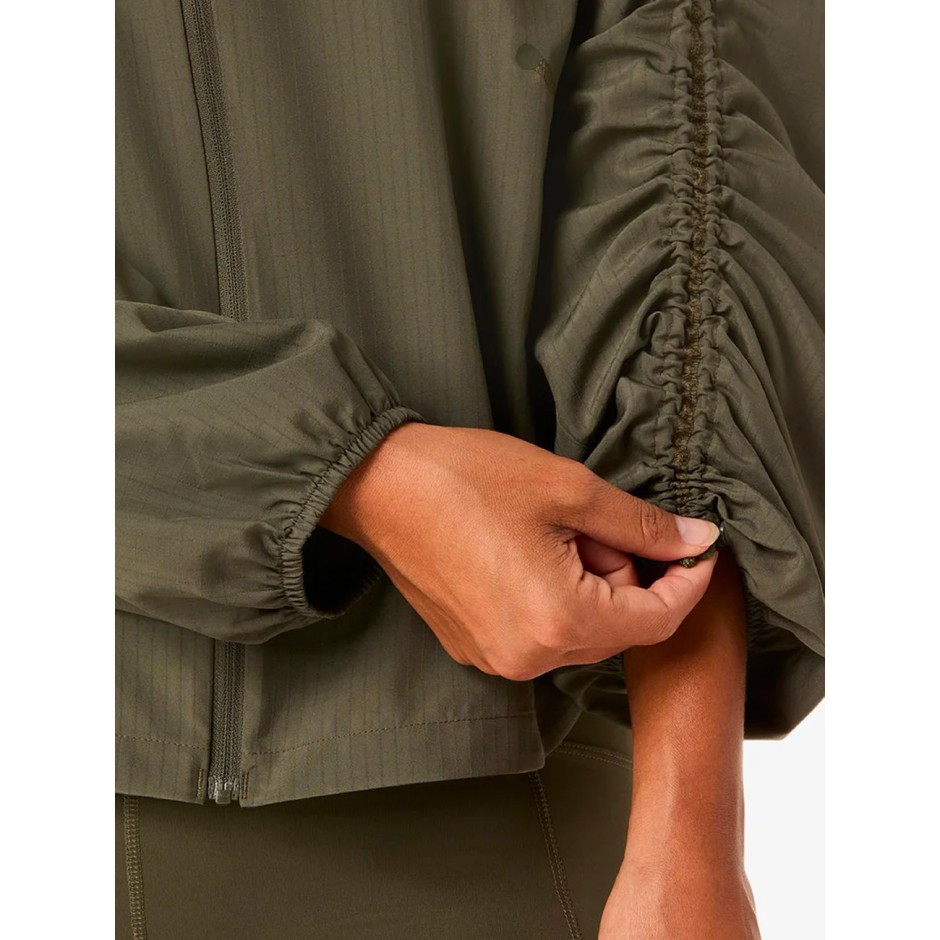 Women's Running Jacket Olive - ASICS NAGINO RUN ADJUSTABLE