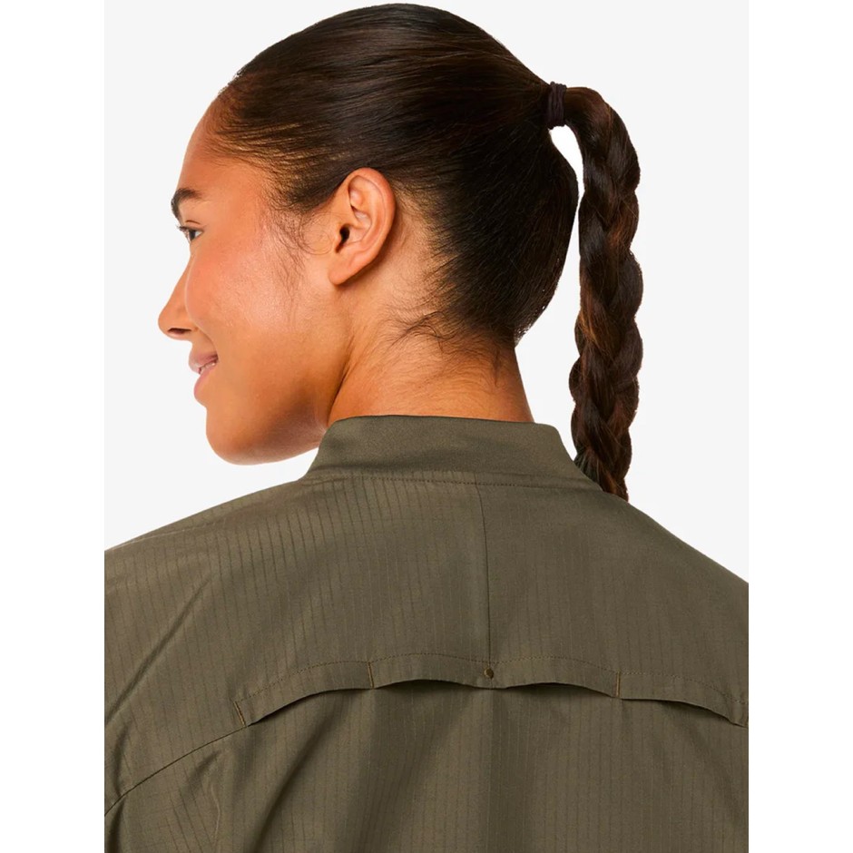 Women's Running Jacket Olive - ASICS NAGINO RUN ADJUSTABLE