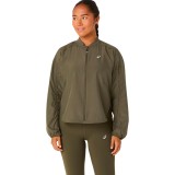 Women's Running Jacket Olive - ASICS NAGINO RUN ADJUSTABLE Image 