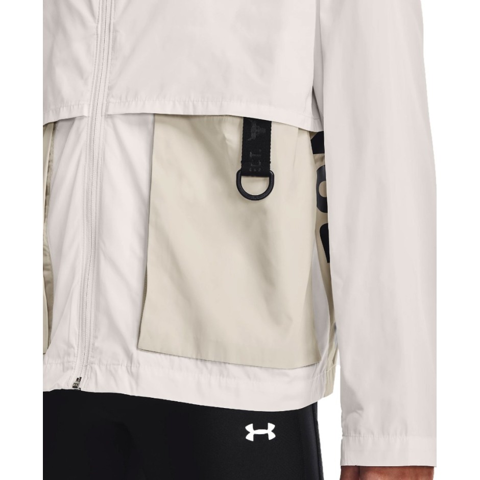 UNDER ARMOUR UA PROJECT ROCK WOVEN JACKET 1361076-112 White