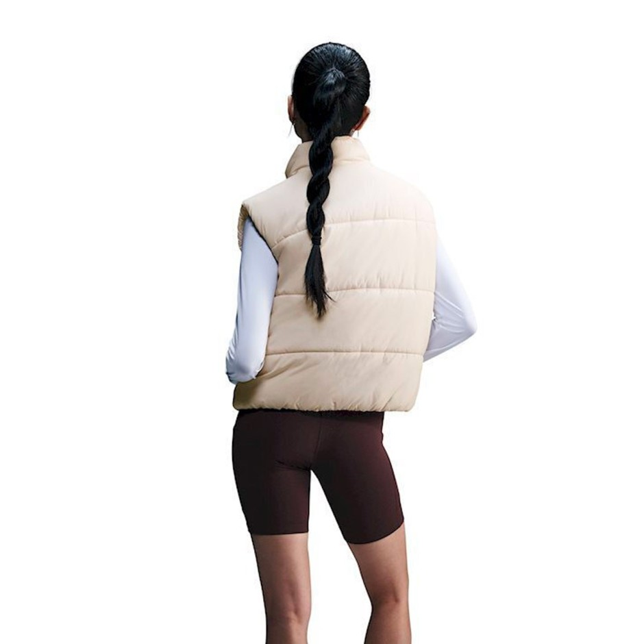 Γυναικείο Αμάνικο Μπουφάν Εκρού - Nike Sportswear Classic Puffer