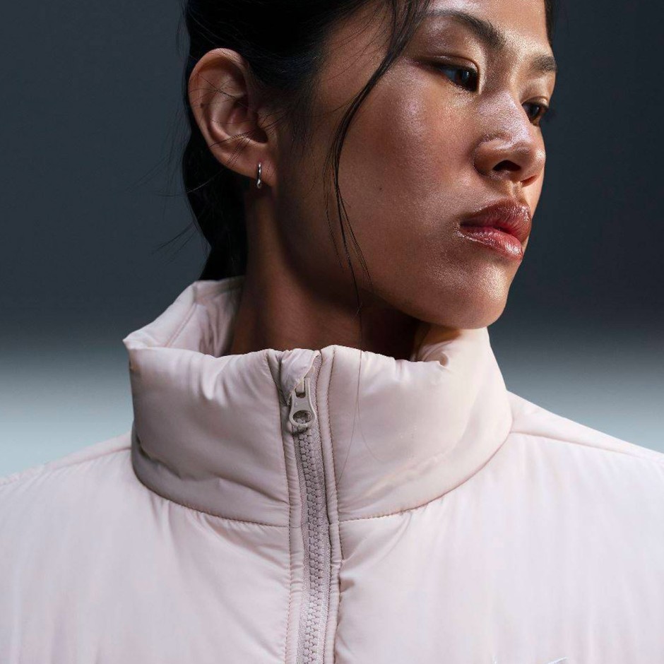 Γυναικείο Αμάνικο Μπουφάν Εκρού - Nike Sportswear Classic Puffer