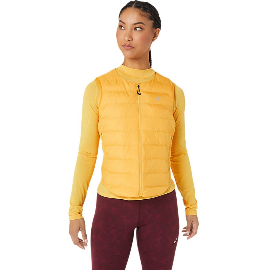 Γυναικείο Αμάνικο Μπουφάν ASICS PADDED RUN VEST Κίτρινο 2012C383-750 