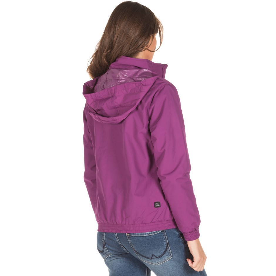 EMERSON ROLL-IN HOODED BOMBER JACKET 192.EW10.88-DOBBY VIOLET Purple