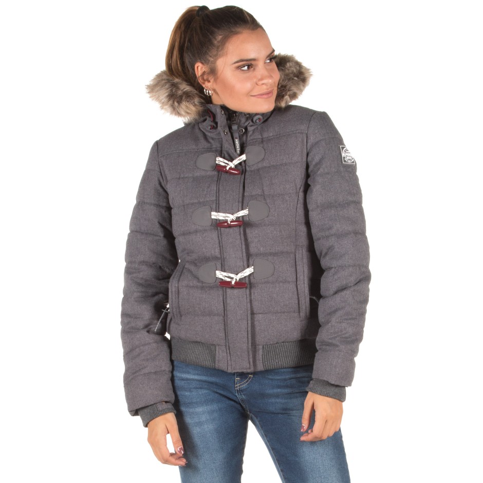 SUPERDRY MARL TOGGLE PUFFLE G50005CR-HSR Ανθρακί