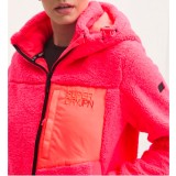 SUPERDRY D3 SDCD HOODED FLEECE TREKKER JKT W5011820A-1ZP Pink Image 1