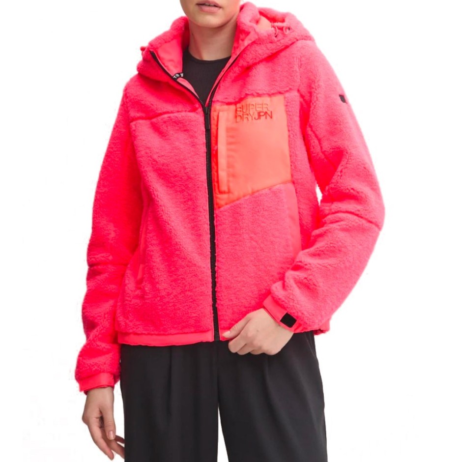 SUPERDRY D3 SDCD HOODED FLEECE TREKKER JKT W5011820A-1ZP Pink