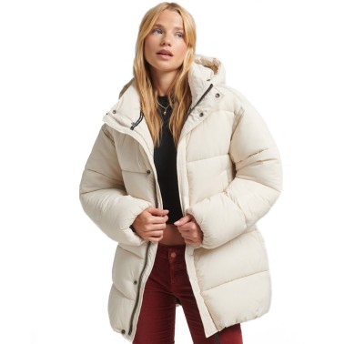 Γυναικείο Μπουφάν SUPERDRY CODE XPD COCOON PADDED Εκρού W5011263A-Y8Y 