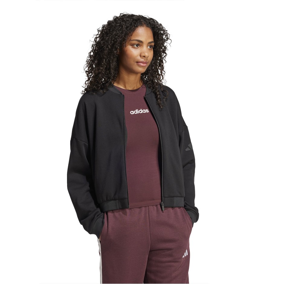 Γυναικείο Μπουφάν Μαύρο - adidas Sportswear Essentials Contemporary Logo