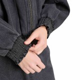 Γυναικείο Τζιν Μπουφάν Μαύρο - adidas Sportswear Stadium Washed Denim Loose Fit Εικόνα 2