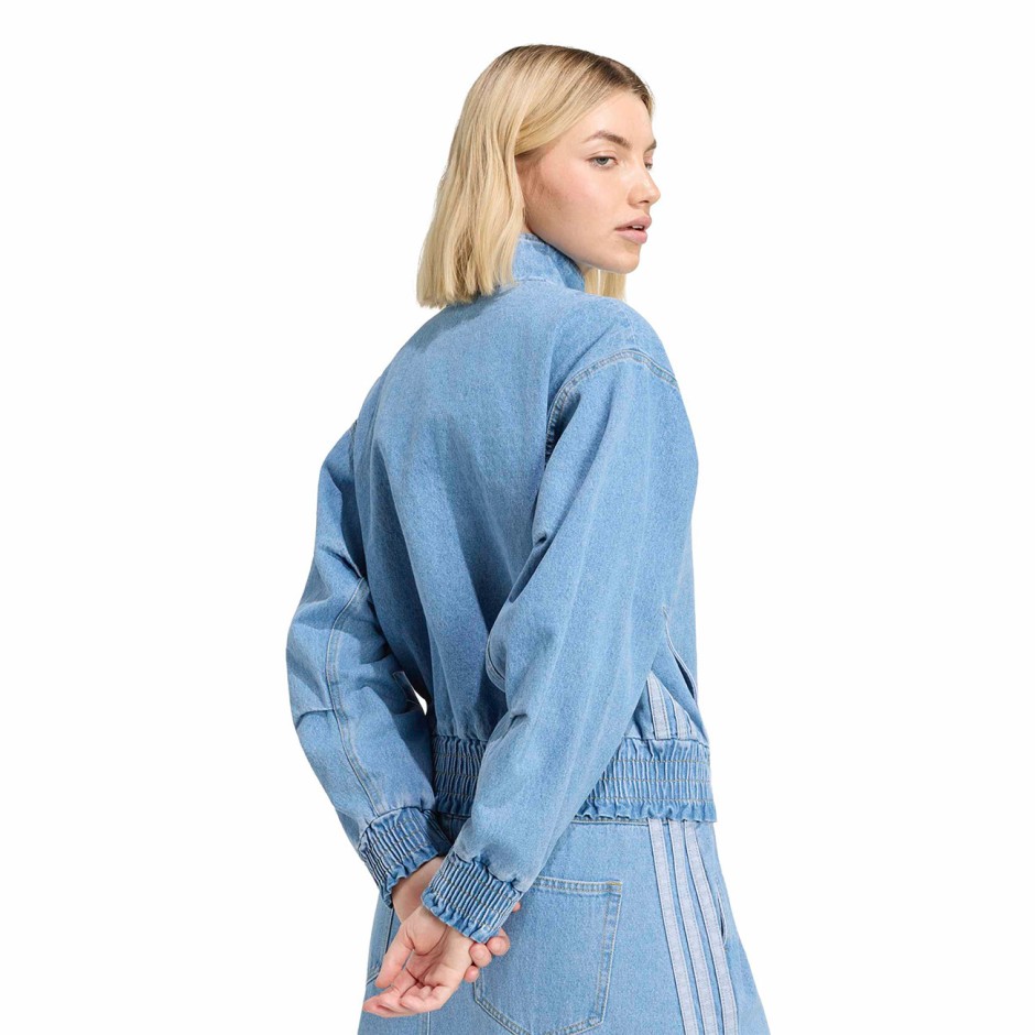 Γυναικείο Τζιν Μπουφάν Σιέλ - adidas Sportswear Stadium Washed Denim Loose Fit