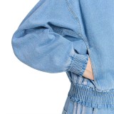Γυναικείο Τζιν Μπουφάν Σιέλ - adidas Sportswear Stadium Washed Denim Loose Fit Εικόνα 2