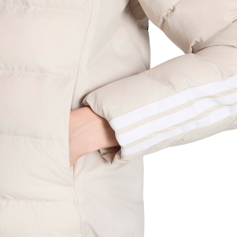 Women's Jacket Beige - adidas Sportswear Essentials CLIMAWARM 3-Stripes