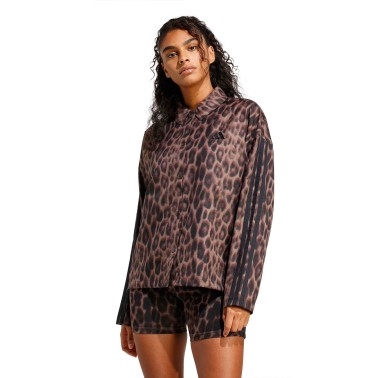 Γυναικείο Overshirt Πολύχρωμο - adidas Sportswear Seasonal Essentials Leopard Print 3-Stripes