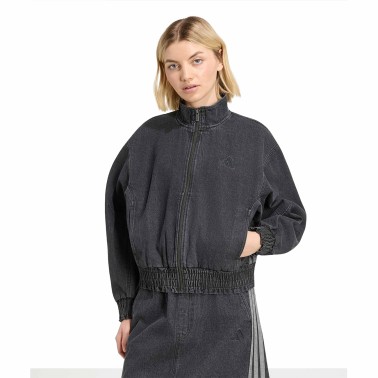 Γυναικείο Τζιν Μπουφάν Μαύρο - adidas Sportswear Stadium Washed Denim Loose Fit