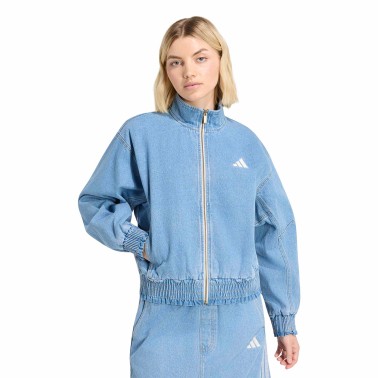 Γυναικείο Τζιν Μπουφάν Σιέλ - adidas Sportswear Stadium Washed Denim Loose Fit