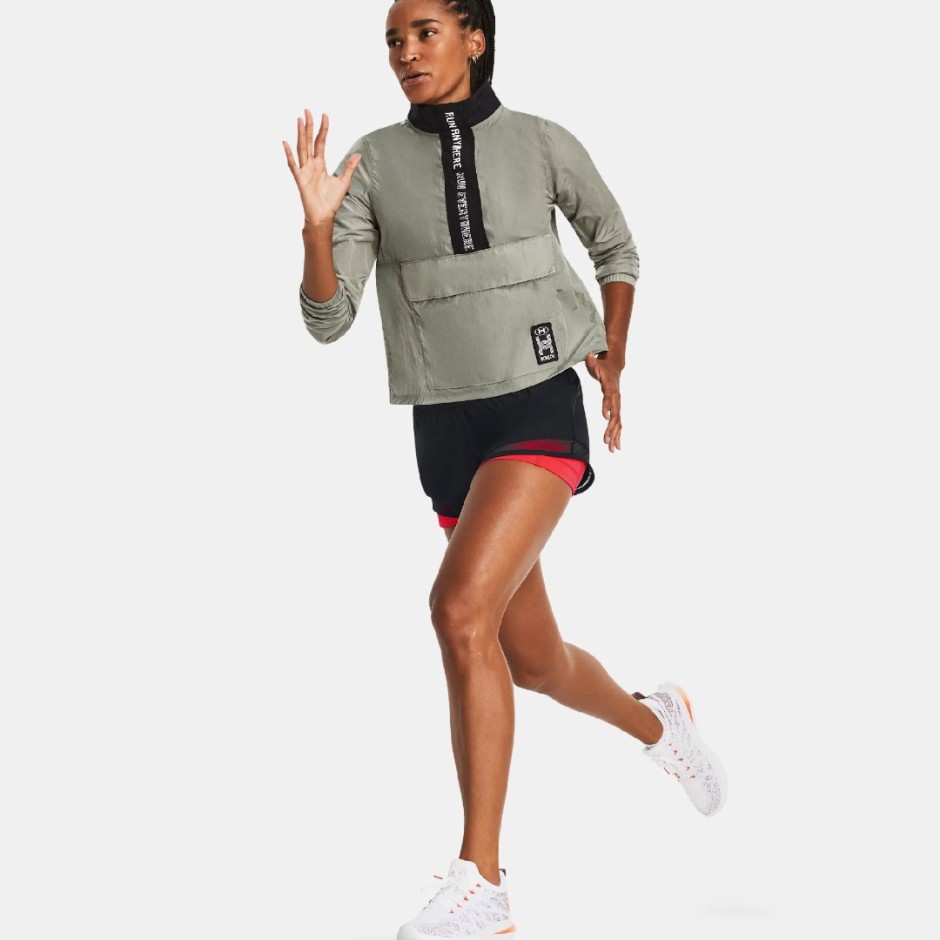 Under Armour Run Everywhere Χακί - Γυναικείο Μπουφάν για Τρέξιμο
