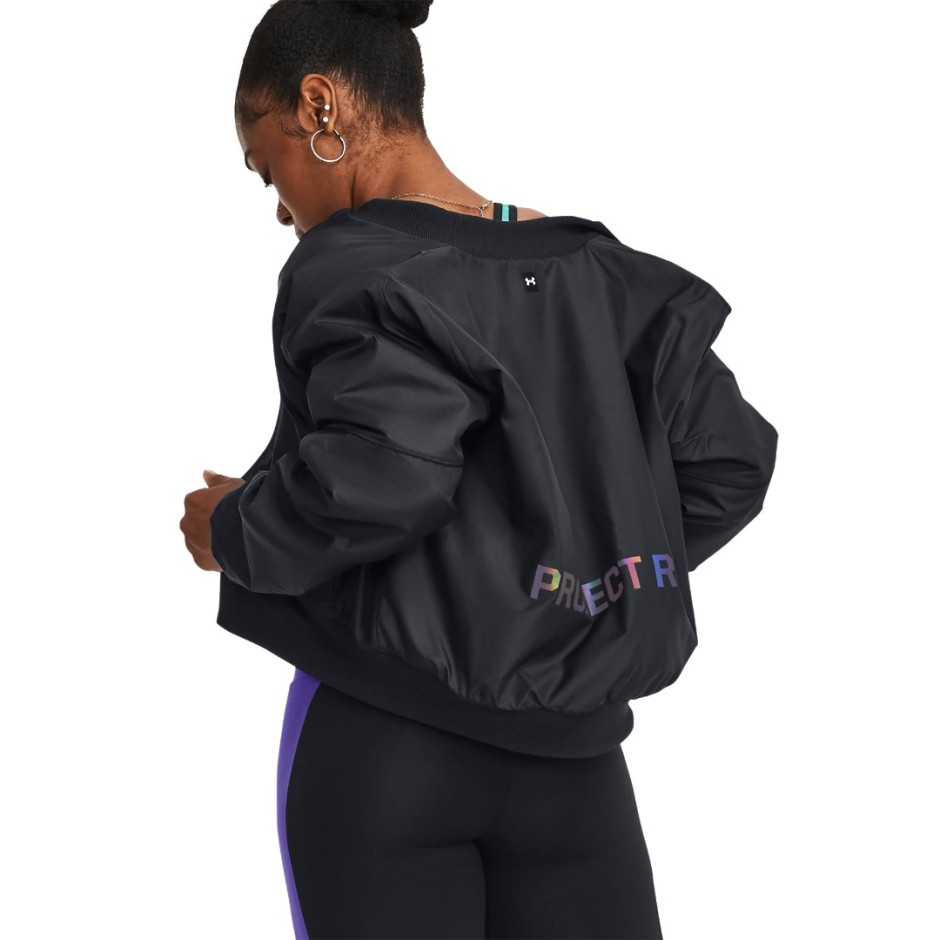 UNDER ARMOUR PJT ROCK W'S BOMBER JACKET 1382177-001 Black