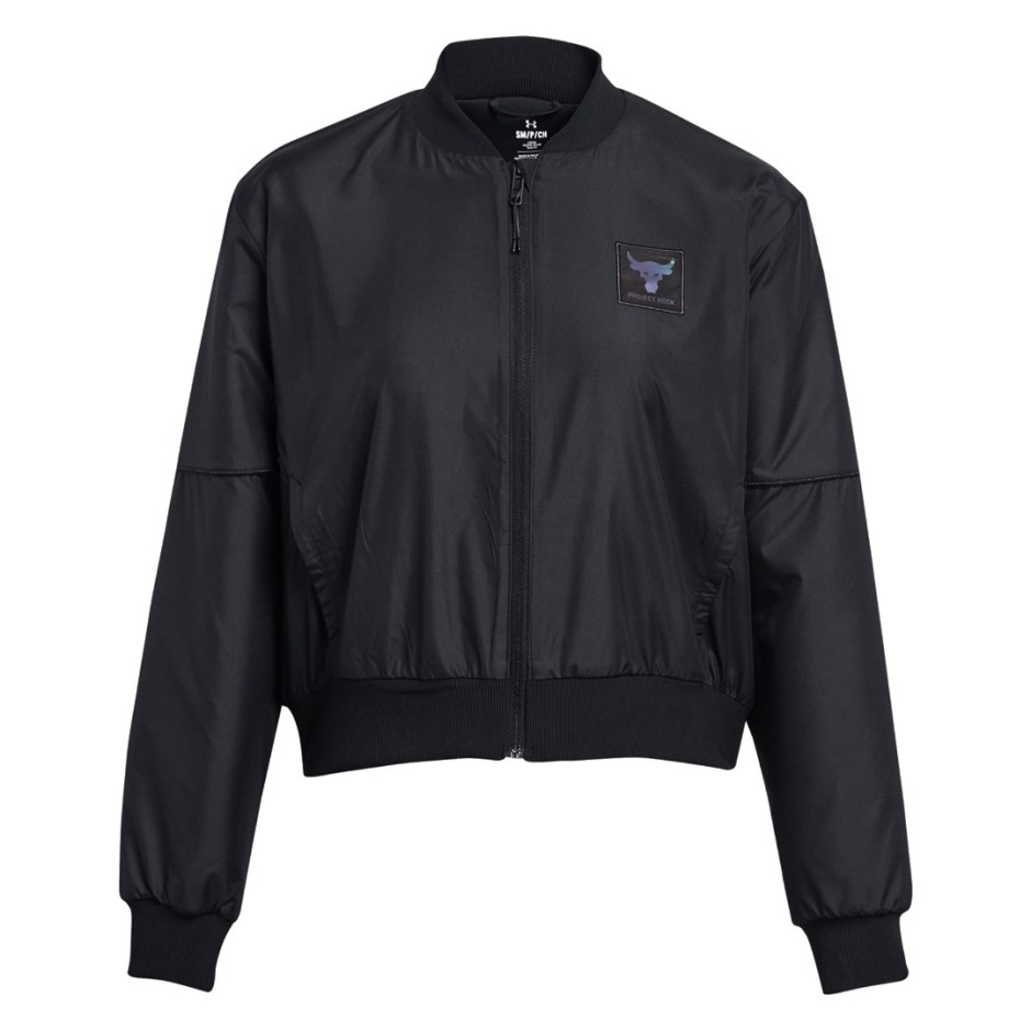 UNDER ARMOUR PJT ROCK W'S BOMBER JACKET 1382177-001 Black