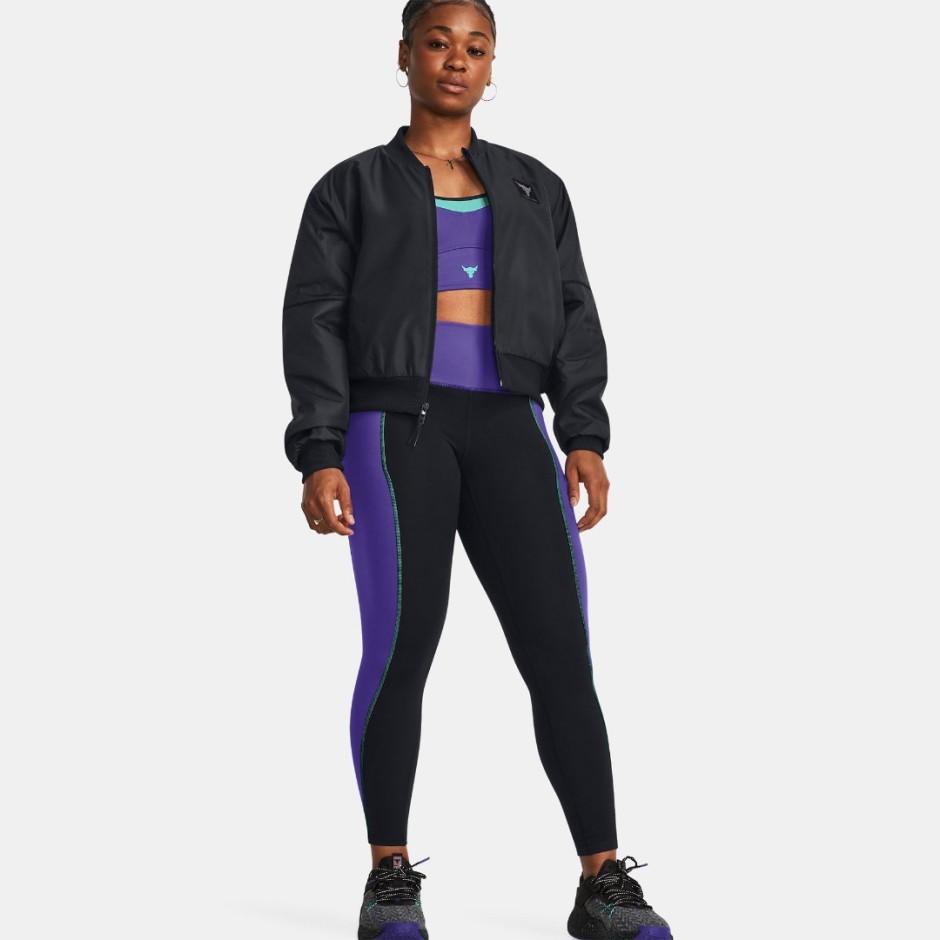 UNDER ARMOUR PJT ROCK W'S BOMBER JACKET 1382177-001 Black