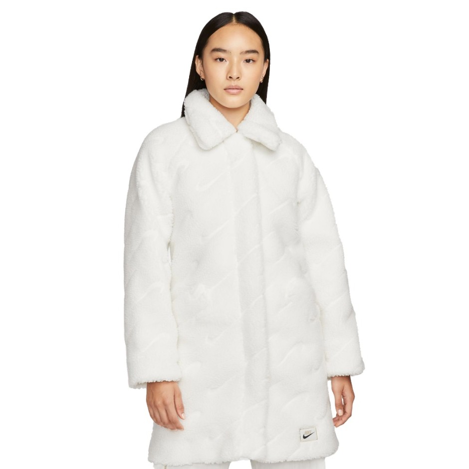 NIKE SPORTSWEAR ICON CLASH WOMEN'S LONG JACKET DD5088-133 Εκρού