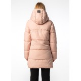 BE:NATION FULL ZIP LONG PADDED JACKET WITH HOOD 8102201-8D Beige