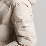 SUPERDRY HOODED LONGLINE PUFFER JACKET WS311731A-7MO Grey Image 1