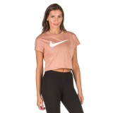 NIKE W NSW SWSH TOP CROP SS AR3064-605 ΡΟΖ Εικόνα 