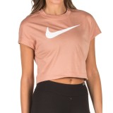 NIKE W NSW SWSH TOP CROP SS AR3064-605 ΡΟΖ Εικόνα 1