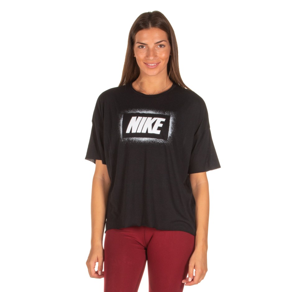 NIKE W NK DRY OVERSIZED SS TOP GRX BV4494-010 Black