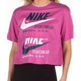 NIKE SPORTSWEAR ICON CLASH WOMEN'S SHORT-SLEEVE TOP CJ2040-691 Φούξια