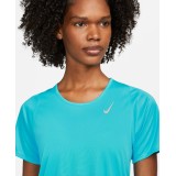 NIKE W NK DF RACE TOP SS DD5927-416 Turquoise Image 3