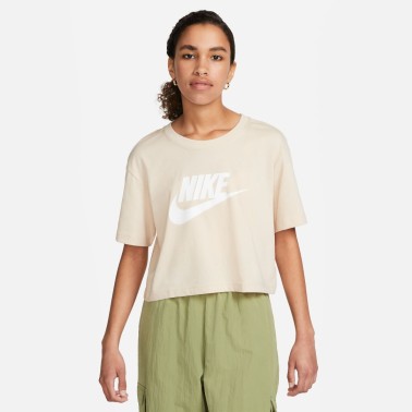 Nike Sportswear Essential Μπέζ - Γυναικεία Κοντομάνικη Μπλούζα 